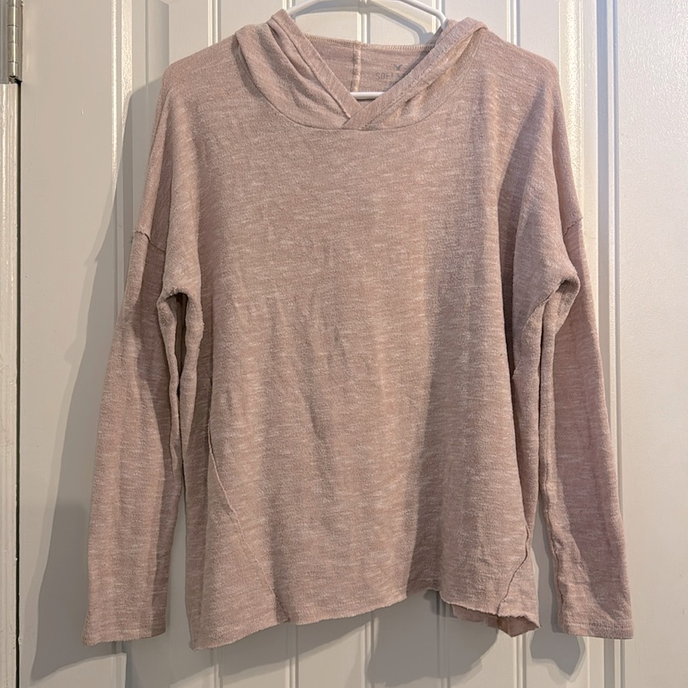 American Eagle Light Pink Hoodie